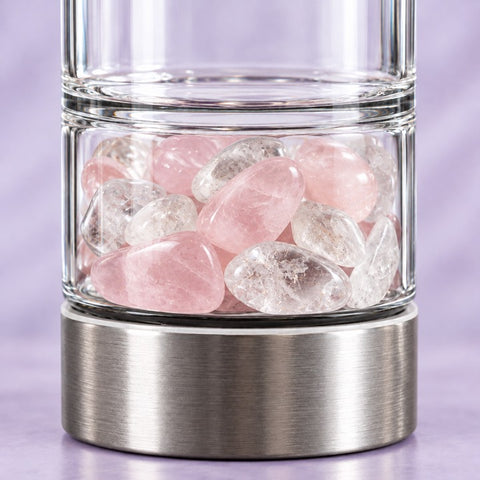 Rose Quartz and Clear Quartz in the gem chamber