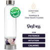 Crystal Water Bottle Elixir Set - Includes: Neoprene Sleeve + Gemstones