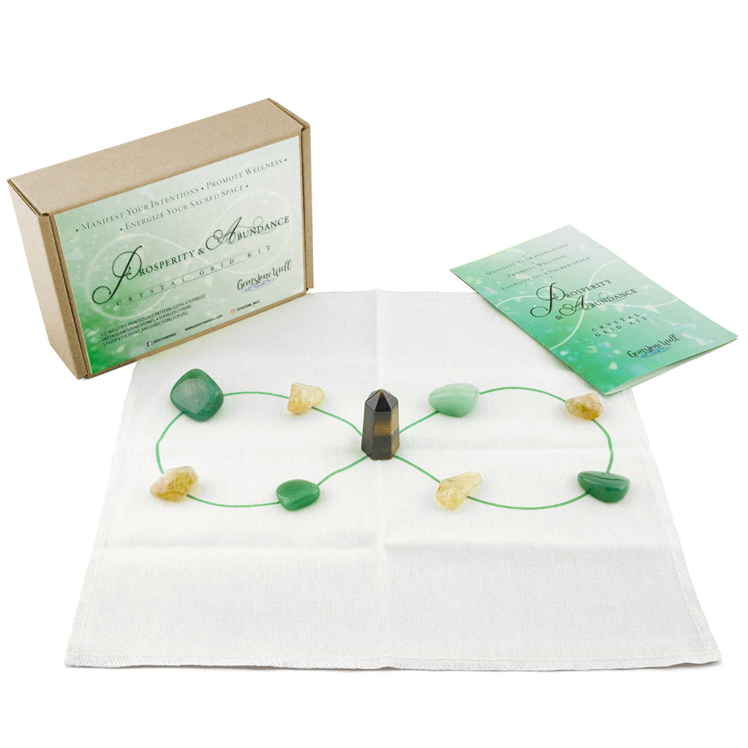 prosperity and abundance crystal grid kit