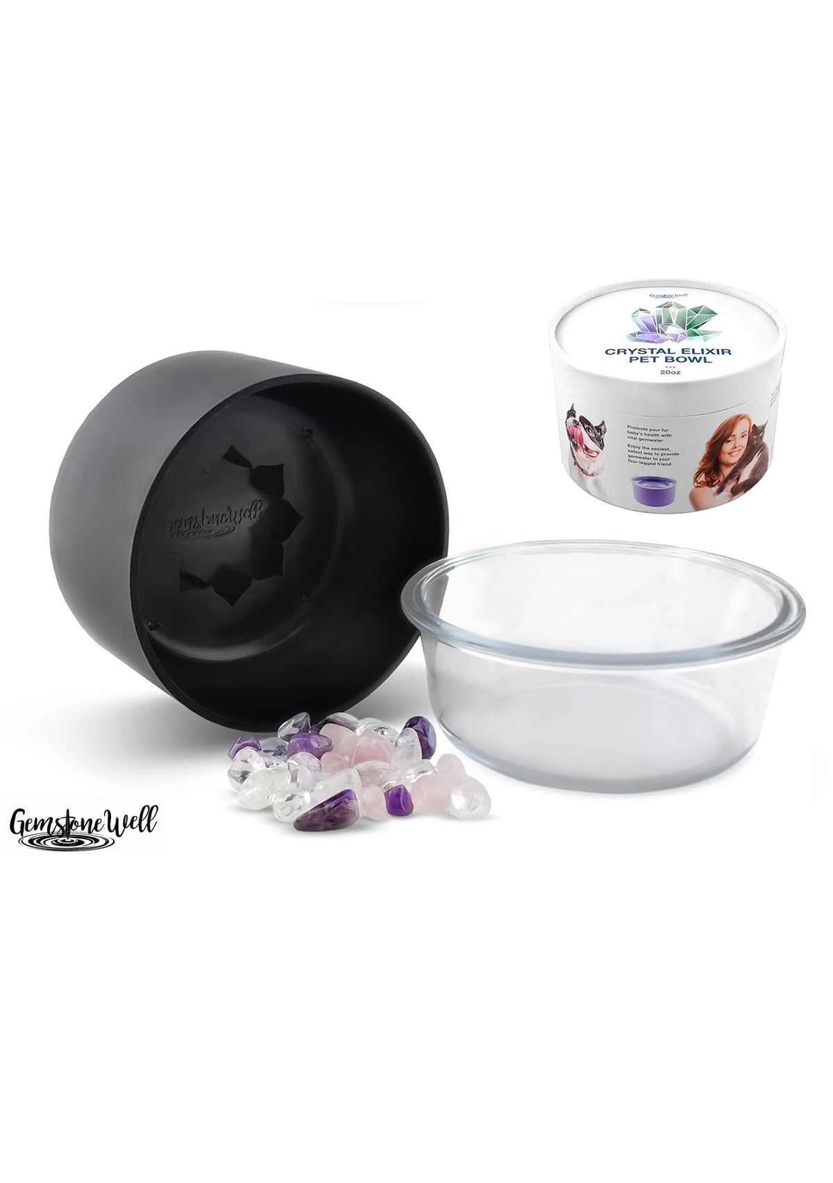 black pet water bowl