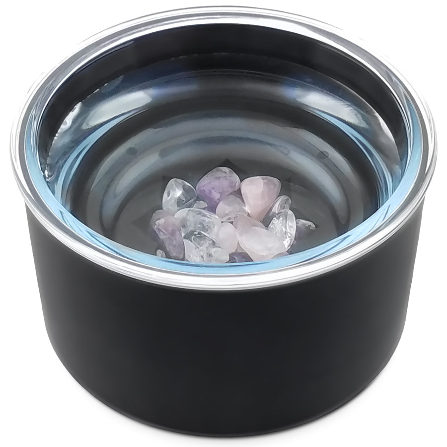 black pet water bowl