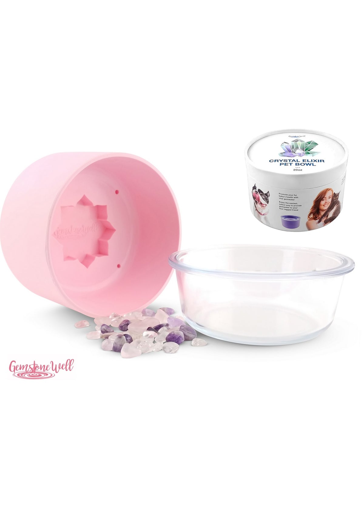 pink pet bowl