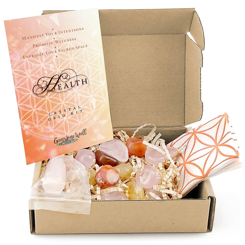 contents of crystal grid kit for health