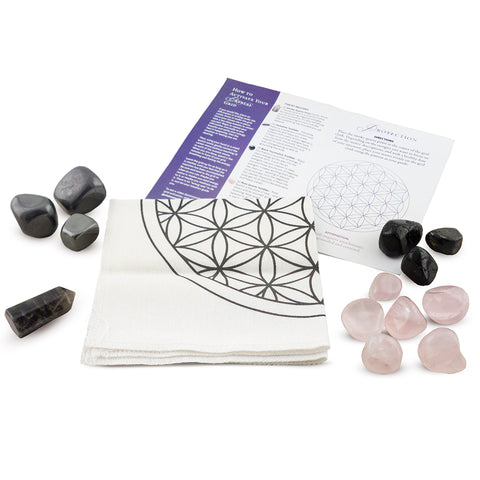 whats included in the protection crystal grid kit