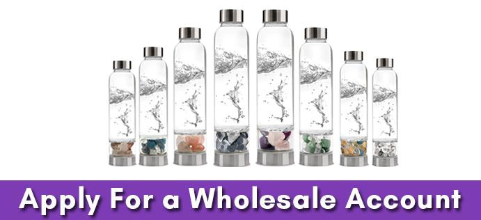 range of gemstone well water bottles